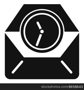 Mail work hour icon simple vector. Office time. Home clock. Mail work hour icon simple vector. Office time