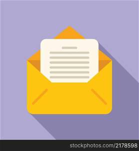 Mail writing icon flat vector. Hand letter. Text pencil. Mail writing icon flat vector. Hand letter