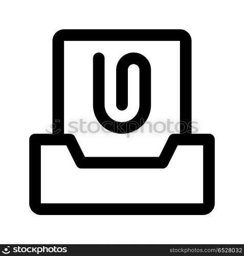mailbox attachment, icon on isolated background
