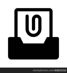 mailbox attachment, icon on isolated background