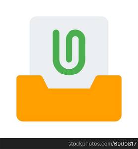 mailbox attachment, icon on isolated background