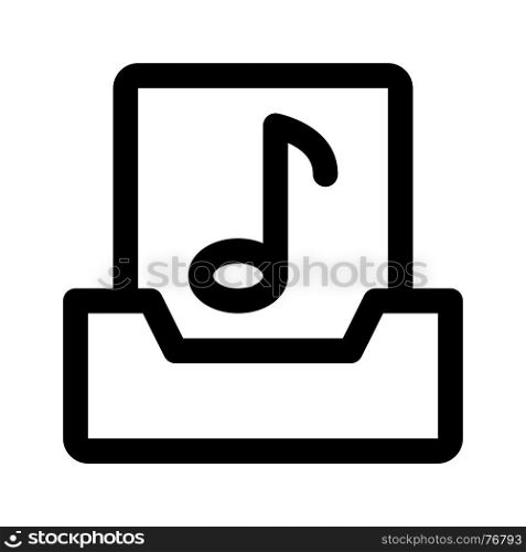 mailbox audio, icon on isolated background