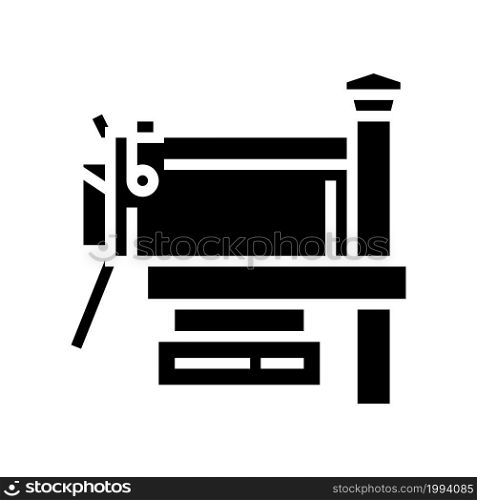 mailbox box for mail glyph icon vector. mailbox box for mail sign. isolated contour symbol black illustration. mailbox box for mail glyph icon vector illustration
