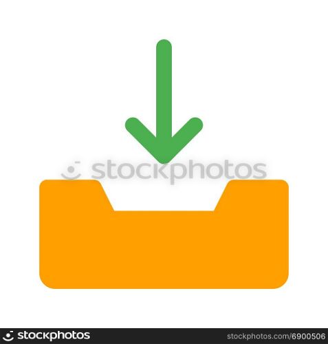 mailbox download, icon on isolated background
