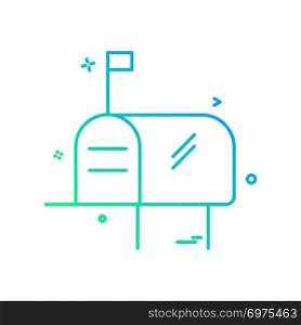 Mailbox icon design vector