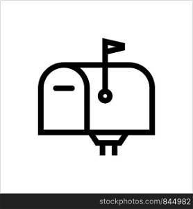 Mailbox Icon, Mail Box Icon Vector Art Illustration