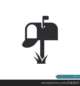 Mailbox, Post Box icon vector template Illustration Design