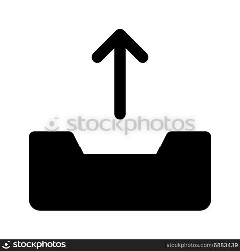 mailbox upload, icon on isolated background