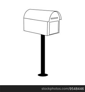Mailbox vector illustration in flat style