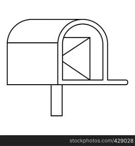 Mailbox with mail icon. Outline illustration of mailbox with mail vector icon for web. Mailbox with mail icon, outline style