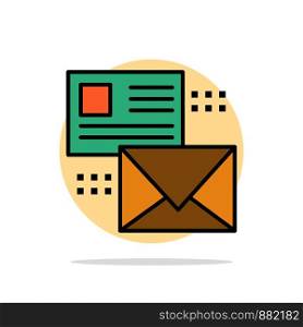 Mailing, Conversation, Emails, List, Mail Abstract Circle Background Flat color Icon