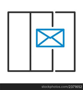 Mailing Icon. Editable Bold Outline With Color Fill Design. Vector Illustration.