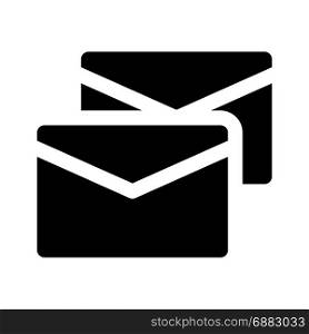 mails, icon on isolated background