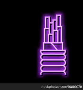 main feeder wire cable neon light sign vector. main feeder wire cable illustration. main feeder wire cable neon glow icon illustration