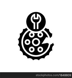 maintenance and repairs glyph icon vector. maintenance and repairs sign. isolated contour symbol black illustration. maintenance and repairs glyph icon vector illustration
