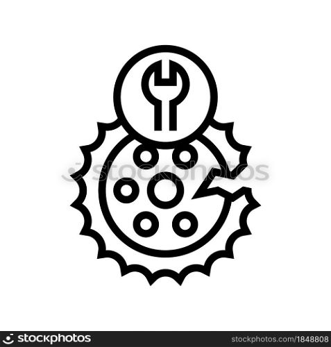 maintenance and repairs line icon vector. maintenance and repairs sign. isolated contour symbol black illustration. maintenance and repairs line icon vector illustration