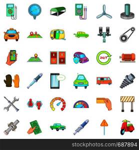 Maintenance icons set. Cartoon style of 36 maintenance vector icons for web isolated on white background. Maintenance icons set, cartoon style