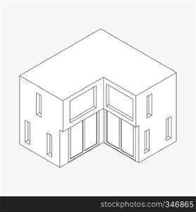 Maisonette icon in isometric 3d style isolated on white background. Maisonette icon, isometric 3d style