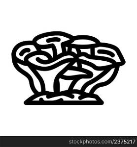 maitake mushroom line icon vector. maitake mushroom sign. isolated contour symbol black illustration. maitake mushroom line icon vector illustration