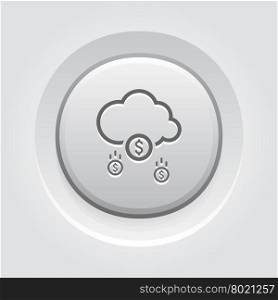 Make Money Icon. Business Concept. Make Money Icon. Business Concept. Cloud Mining. Grey Button Design