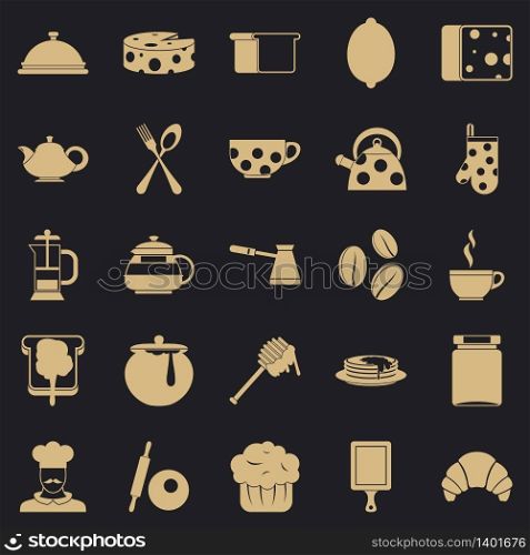 Make tea icons set. Simple set of 25 make tea vector icons for web for any design. Make tea icons set, simple style