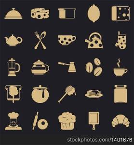 Make tea icons set. Simple set of 25 make tea vector icons for web for any design. Make tea icons set, simple style