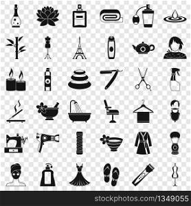 Make up icons set. Simple style of 36 make up vector icons for web for any design. Make up icons set, simple style