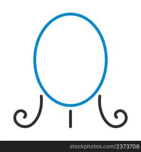 Make Up Mirror Icon. Editable Bold Outline With Color Fill Design. Vector Illustration.