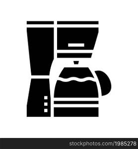 maker coffee electronic device glyph icon vector. maker coffee electronic device sign. isolated contour symbol black illustration. maker coffee electronic device glyph icon vector illustration