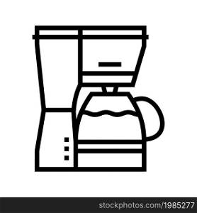 maker coffee electronic device line icon vector. maker coffee electronic device sign. isolated contour symbol black illustration. maker coffee electronic device line icon vector illustration