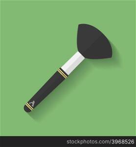 Makeup brush icon. Flat style. Vector Illustration. Makeup brush icon. Flat style