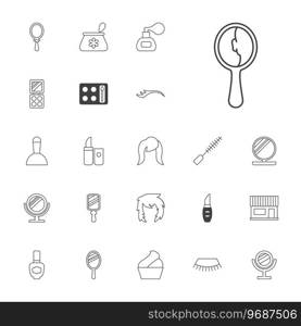 Makeup icons Royalty Free Vector Image