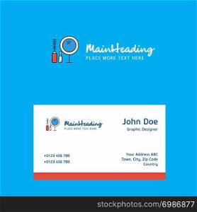 Makeup logo Design with business card template. Elegant corporate identity. - Vector