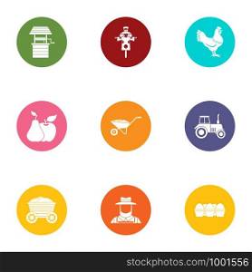 Making a landing icons set. Flat set of 9 making a landing vector icons for web isolated on white background. Making a landing icons set, flat style