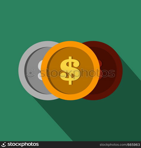 Making coin icon. Flat illustration of making coin vector icon for web. Making coin icon, flat style