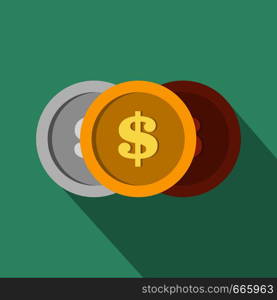 Making coin icon. Flat illustration of making coin vector icon for web. Making coin icon, flat style