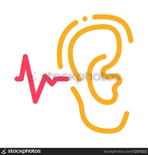 Making Sounds By Ear Icon Vector. Outline Making Sounds By Ear Sign. Isolated Contour Symbol Illustration. Making Sounds By Ear Icon Vector Outline Illustration