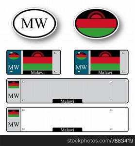 malawi auto set against white background, abstract vector art illustration, image contains transparency