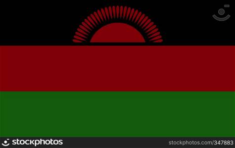 Malawi flag image for any design in simple style. Malawi flag image
