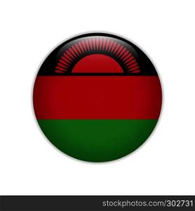 Malawi flag on button