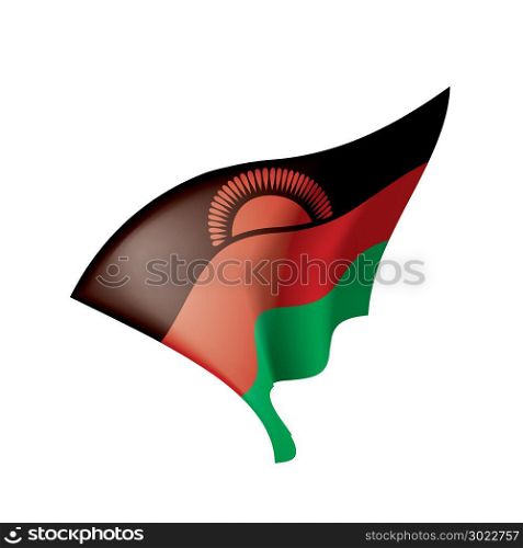 Malawi flag, vector illustration. Malawi flag, vector illustration on a white background