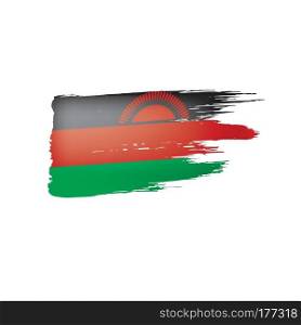 Malawi flag, vector illustration on a white background. Malawi flag, vector illustration on a white background.