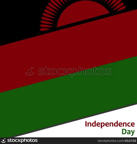 Malawi independence day with flag vector illustration for web. Malawi independence day