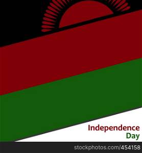 Malawi independence day with flag vector illustration for web. Malawi independence day