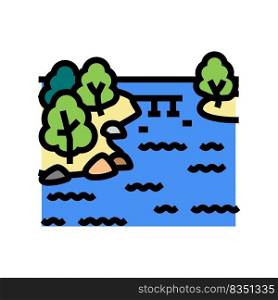 malawi lake color icon vector. malawi lake sign. isolated symbol illustration. malawi lake color icon vector illustration
