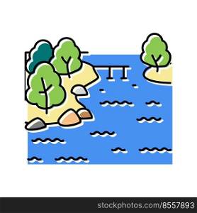 malawi lake color icon vector. malawi lake sign. isolated symbol illustration. malawi lake color icon vector illustration