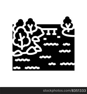 malawi lake glyph icon vector. malawi lake sign. isolated symbol illustration. malawi lake glyph icon vector illustration