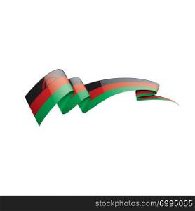 Malawi national flag, vector illustration on a white background. Malawi flag, vector illustration on a white background