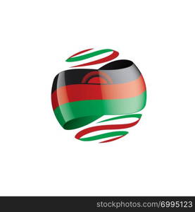 Malawi national flag, vector illustration on a white background. Malawi flag, vector illustration on a white background