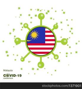 Malaysia Coronavius Flag Awareness Background. Stay home, Stay Healthy. Take care of your own health. Pray for Country